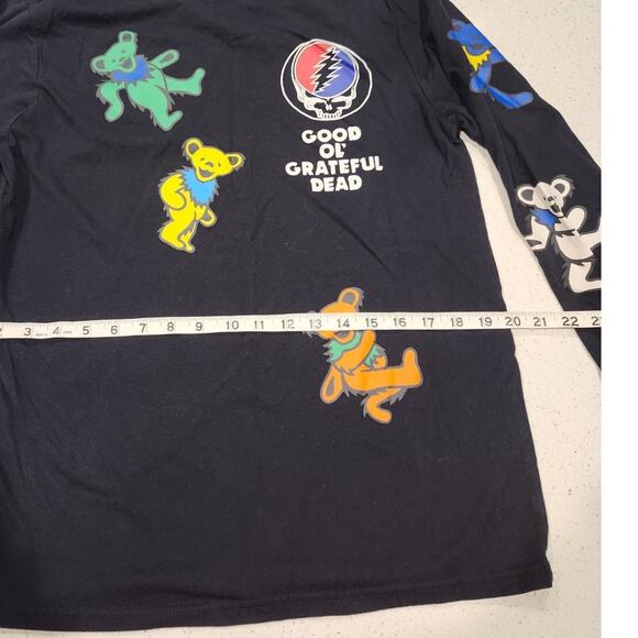 Grateful Dead Band Dancing Bears & Skull Logo Long Sleeve Graphic T Shirt Sz M - Picture 4 of 5